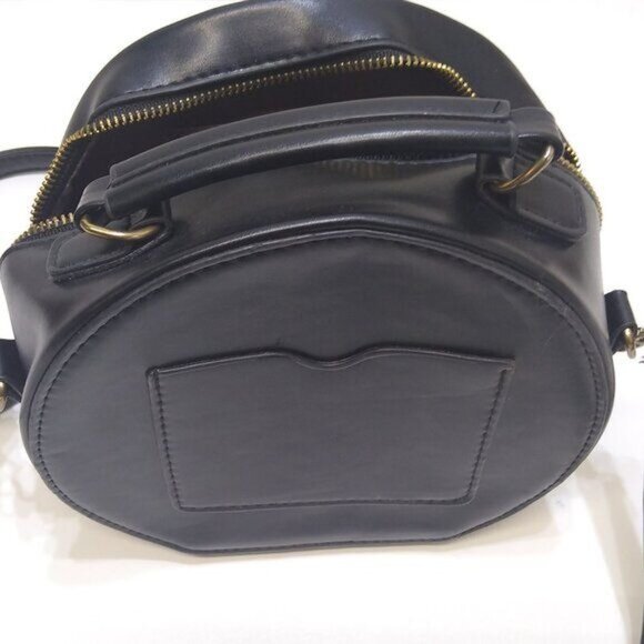 Shein Double Zipper Straw Circle Bag Shoulder Bag PU Leather Removable Strap EUC - Picture 2 of 10